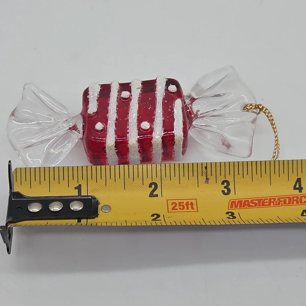 Lot Christmas Ornaments Noel Candycane Snowman Candy Angel Acrylic Red Gold